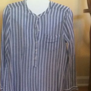 Blue and white lucky brand shirt